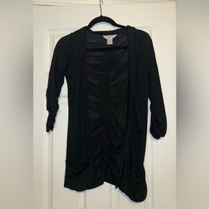 Candie's Charcoal Open Front Cardigan